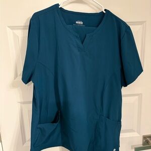 Teal Scrub Top with bottoms